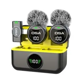 Produktbild: OSA Lavalier Mikrofon Wireless für iPhone15/16 und Android, Mini Ansteckmikrofon kabellos Mikrofon mit 40-Stunden Ladefach, Kabellos Handy Microphone Plug-Play für Interviews, Podcasts Vlog (Type C)