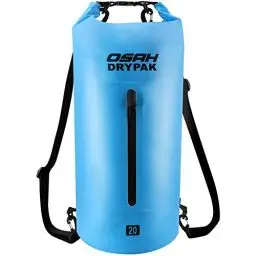 Produktbild: OSAH DRYPAK Dry Bag Wasserdichter Packsack wasserdichte Tasche Sack Beutel Lang Schulter Verstellbarer Schultergurt für Kajak Boot Angeln Rafting Schwimmen Wassersport Treiben (Blau, 30L)