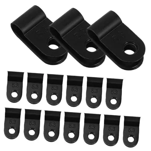 Produktbild: OSALADI 1000 Stück r-Klemme Kabel-Organizer Kabelmanagementhalter Wanddrahthalter Kabelbefestigung Kabelhalter Verlängerungskabel-Clips Befestigungselemente für Kabelklemmen Nylon Black