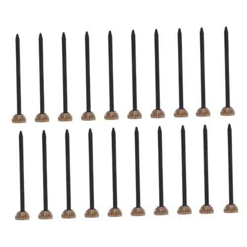 Produktbild: OSALADI 100st Haken Nagel Stahl Kleiderständer Aus Metall Nagelsortiment-set Aufhänger Für Fotorahmen Flache Nägel Kopfaufhängernagel Nägel-kit Bild Hardware-nägel Kupferkopf-eisennagel