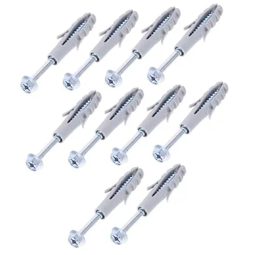 Produktbild: OSALADI 10 Sets Tv-montageschrauben Hochleistungs-tv-montagehalterungssatz Für Trockenbau-spreizdübel Zur Wandmontage Und Dunstabzugshaubeninstallation