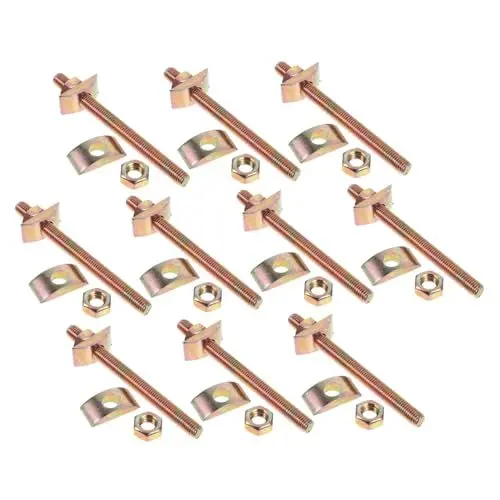Produktbild: OSALADI Hardware Zur Installation Von Arbeitsplatten 10 Stück Gehrungszugschrauben Eisenmaterial Eckverbinder Für Schreibtische Tischplattenverbinder Metzgerblock-befestigungselemente