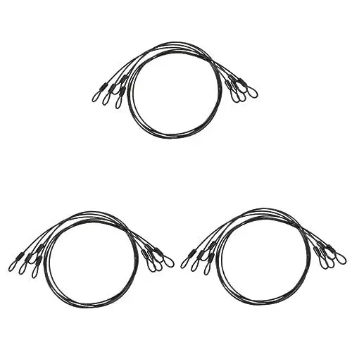 Produktbild: OSALADI 12 STK Drahtseil Haltegurt Lanyard-Kabel Edelstahlseil Sicherheitskabel Aus Edelstahl Schrankscharnierbegrenzer Verlustverhütungsdraht Draht Und Kabel Halteseil Rostfreier Stahl
