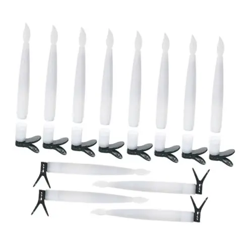 Produktbild: OSALADI Flammenlose -stabkerzen Weihnachtsbaum-dekorationsset Clips und Haken für Weihnachtsdekorationen