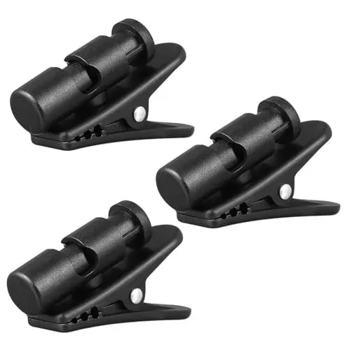 Produktbild: OSALADI 12 Stück 360 Kopfhörerkabelclip Kragen Clip-ohrstöpsel Draht Verschluss Kopfhörerkabel-Clip-Kleidung Kopfhörerkabel Kleidungsclip Headset-kabelclips Kabel Halter Hand Black