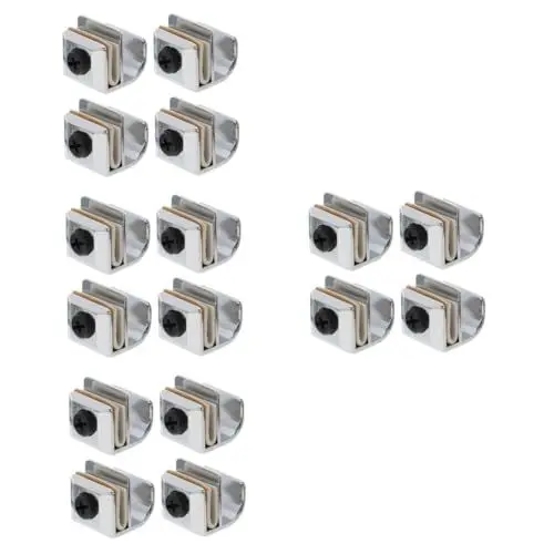 Produktbild: OSALADI 16 Stk Schrankgriff Hardware Schranktürknöpfe Schranktürgriffe Knopf Tür Zieht Rahmenloser Duschtürgriff Duschtürgriffe Tauschen Türschnalle Türen Bar Tasse Silver Zinklegierung