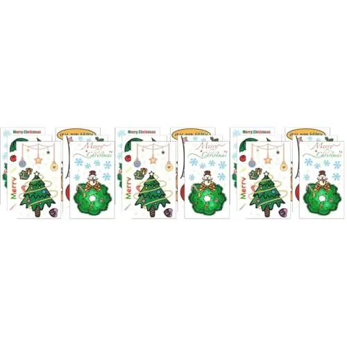 Produktbild: OSALADI 18 Stk Weihnachtsfensteraufkleber Wandtattoo Weihnachten weihnachtsdekoration räumung Geburt Weihnachtsfensterbilder Fensterdeko Weihnachten schmücken abnehmbare Wandhalterung PVC