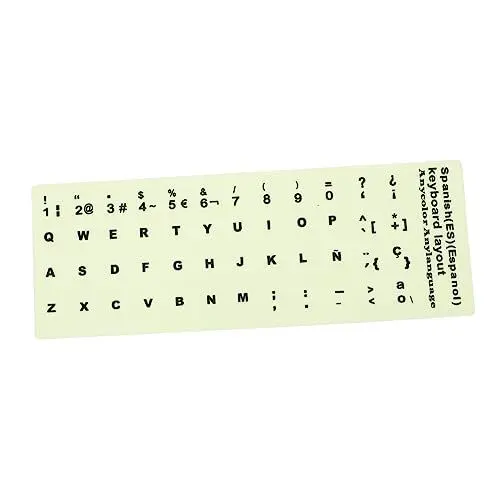 Produktbild: OSALADI Fluoreszierende Gaming-tastaturaufkleber Leuchtende Buchstabenaufkleber Für Die Tastatur Große Beschriftung Für Einfaches Tippen