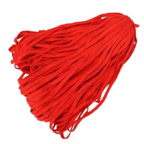 Produktbild: OSALADI 1 Rolle elastische Schnürsenkel rotes Baumwollseil dehnbare Schnürsenkel Strickzubehör schuhablage Taschenseil Flachseil aus Baumwolle Weben Taillenseil Kleidung flaches Seil