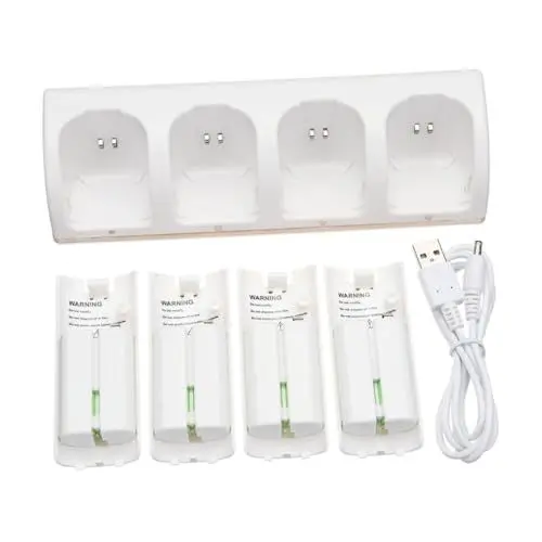 Produktbild: OSALADI 4-fach Akkuladegerät Wiederaufladbar Für Akkus Weiß Easy Charging Für G468/w 2800mah