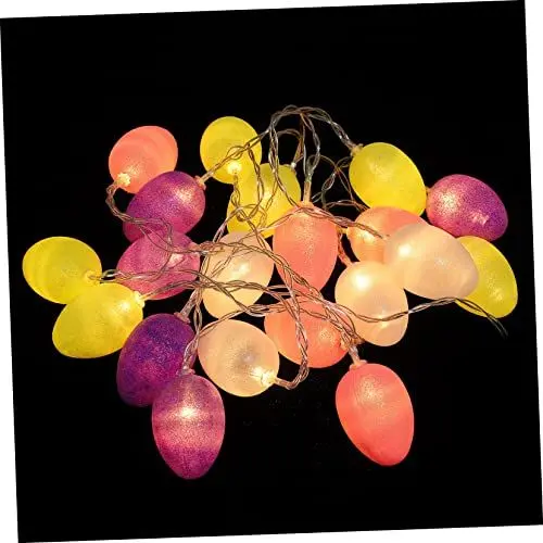 Produktbild: OSALADI 1 Satz Ei Lichterkette Osterdeko Lichter Ostereierlichter Osterlichter Batteriebetrieben Osterbaumlichter Osterlichterketten Ostern Außenleuchten Fluoreszenz Plastik Nachtlicht