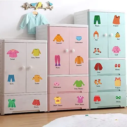 Produktbild: OSALADI 1 Satz Kleiderschrank Aufkleber Klassifizierungsetiketten Für Kleidung Schrankaufkleber Für Schubladen Kommode Kleidung Aufkleber Für Mädchen Pvc Graffiti Kind Etikettenaufkleber