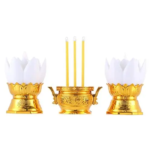 Produktbild: OSALADI Buddha-Lampe -Lotusblume Nachtlicht Lotus Buddhistische Lampen Elektronischer Weihrauchbrenner