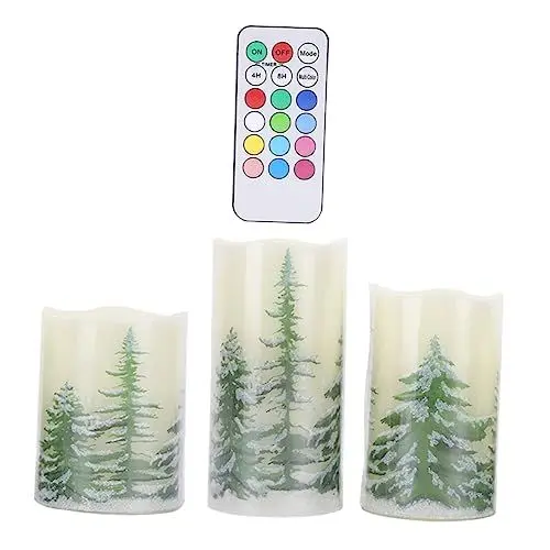 Produktbild: OSALADI 1 Satz Weihnachtskerzenlichter Weihnachtskerze Anzünden Weihnachtsdekoration Weihnachtslampenornament Elektrische Led-weihnachtskerzen Flackernde Weihnachtskerze Green Plastik