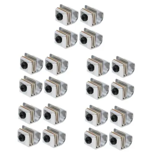 Produktbild: OSALADI 20 Stk Schrankgriff Keine Bohrer Schrank Knöpfe Panel-türgriffe Duschtürknauf Glastürclips Glashalteklammern Für Schranktüren Duschtürgriff Kommode Vitrine Schublade Zinklegierung