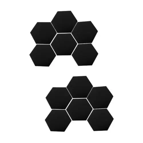 Produktbild: OSALADI 24 Stk Sechseckiger Wandaufkleber acrylic mirror hexagonal mirror black mirrors Sechskantspiegel Spiegeldekoration Wohnzimmer-Ornament Wandaufkleber mit Spiegeloberfläche Wandkunst