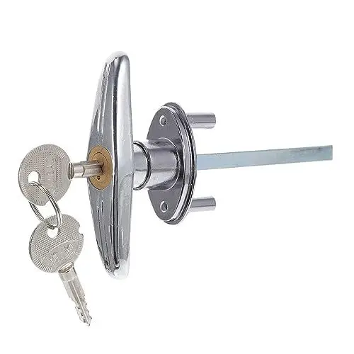 Produktbild: OSALADI 2 Sätze Klapptürschloss Garagentor-schiebeschloss Garagentorschloss-kit Notentriegelungs-schlüsselschalter Scheunentor-bausatz T-griff Mit Schlüssel Metall Komponente Kupferkern