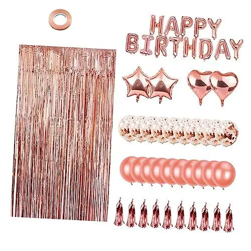 Produktbild: OSALADI 2 Sätze Konfetti-Ballon-Set Lametta-Metallvorhänge metallische Luftballons Heliumballons wandverkleidung wand polsterung vorhang Partyballons prop Festivalballons Aluminiumfolie