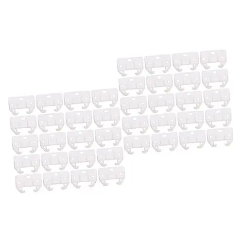 Produktbild: OSALADI 2 Sätze Schubladenschienenteile Schubladenführungen Schienenführung Für Möbelgleiter Austausch Der Schienenführung Spurführungen Möbelführungsteile Weiß Plastik 20 Stück * 2