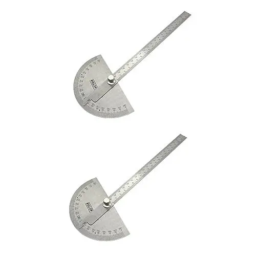Produktbild: OSALADI 2 Stück 180 Multi- -messlineal Winkelmesser Lineal Winkelmesser Aus Edelstahl Winkelmesser Mit Lineal Winkellineal Aus Edelstahl Zollstock Winkelsucher Metall Herrscher