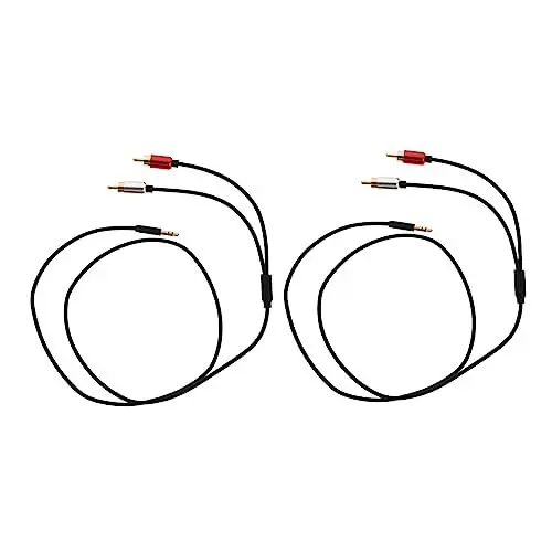 Produktbild: OSALADI Stereo-audiokabel-splitter 2 Stück 2 Auf 3 5 Mm Y-kabel 1 M 0 5-mm- Auf Für Smartphone-lautsprecher