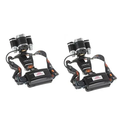 Produktbild: OSALADI 2 Stück 6000 4 Outdoor Starke Stirnlampe -stirnlampe 6000 Lumen 4 Leichtes Weiches Licht Batteriebetrieben