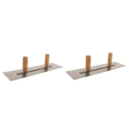 Produktbild: OSALADI 2 Stück Große Kelle Farbschaber Spachtel Betonputzkelle Trockenbaukelle Messkelle Spachtelschneider Gipskellen Baubedarf Finishing Kelle Spachtelwerkzeug Aus Metall