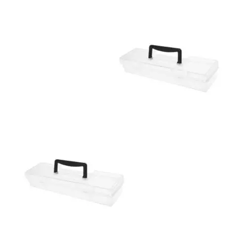 Produktbild: OSALADI 2 Stück Multifunktionaler Werkzeugkasten Bastel Organizer Und Aufbewahrung Kunst Und Bastel Organizer Aufbewahrung Von Kleinteilen Organizer Bastel Aufbewahrung Organizer