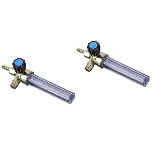Produktbild: OSALADI 2-teiliger Durchflussmesser Druckminderer Aus Argonlegierung 1/4pt 0 15 Mpa Manometer Leicht Einfach Abzulesen Kompatibel mit Heimbrauereien