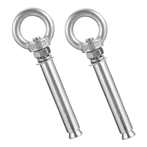 Produktbild: OSALADI 2st Dehnschraube Augenschraube Aus Metallbeton Spreizwandbolzen Aus Metall Zementanker Spreizbetonwandanker Ringschraubenanker Aus Beton Schwerlastanker Silver Rostfreier Stahl