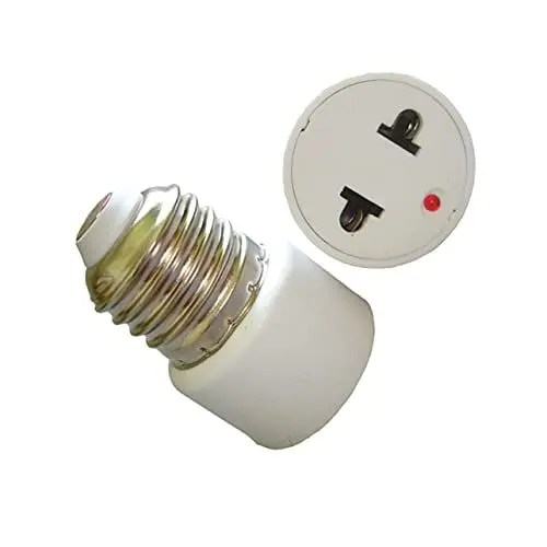 Produktbild: OSALADI 2st E27 Sockel Lampenadapter Reisekonverter Für Europa Lampenkonverter Für E27-sockel E27 Lichtfassung Adapter Für E27 Birne Schraube Licht Steckdose Weiß Vereinigte Staaten Reisen