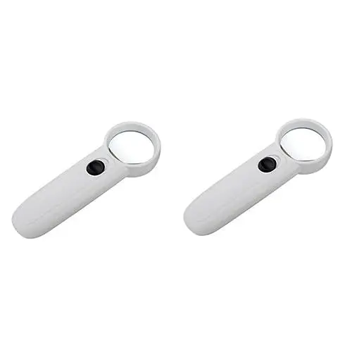 Produktbild: OSALADI 2st Vergrößerungsspiegel Led-Lupe Schmuck Lupe 15-fache Lupe Led Beleuchtete Lupe Weiß Glas