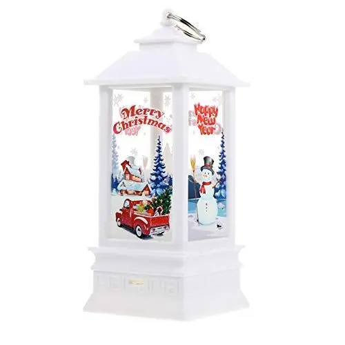 Produktbild: OSALADI 2st Weihnachtsnacht Lichter Nachtlicht Für Weihnachten Weihnachtliche Tischlaternen Geführte Laterne Weihnachtsmann-laterne Weihnachtliche Hängelaterne Windlampe Weiß Plastik