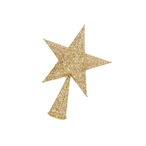 Produktbild: OSALADI 30cm Weihnachtsstern Baumspitze Stern Weihnachtsbaumspitzen Stern Glitzer Christbaumspitze Tannenbaumschmuck (Golden)