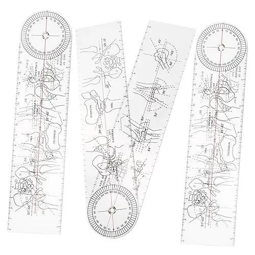 Produktbild: OSALADI Dreh-goniometer Medizinisches Winkellineal 3-teilige Messwerkzeuge Für Den Bewegungsbereich Von Ellbogen Knie Und Fingern Pvc-material