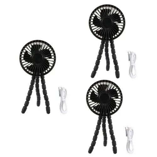 Produktbild: OSALADI 3 Stücke Mini Fan Handheld Tragbare Wiederaufladbare Outdoor Luftkühler 3-geschwindigkeiten Für Reise
