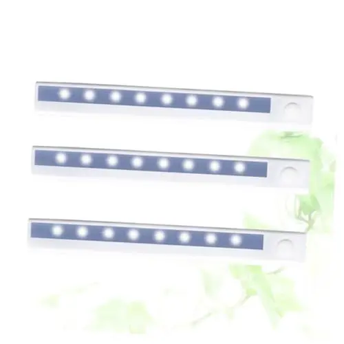 Produktbild: OSALADI 3stück Led-sensor-licht Mit Infrarot-bewegungsmelder Schranklicht Für Küche Und Nachtlampe Ohne Batterie Weißes Licht Für Schrank Und Flur Energiesparend Und Automatisches