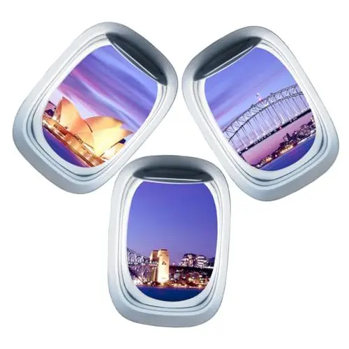 Produktbild: OSALADI Realistische Himmel Landschaft Aufkleber Flugzeug Fenster Aufkleber für Room Decor