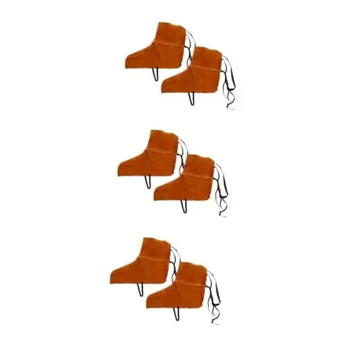 Produktbild: OSALADI 3 Paare Arbeitsschutz-fußabdeckung Schuhschutz Stiefel Gamaschen Schweißermanschetten Für Männer Überschuhe Wiederverwendbar Stahlkappen Rindsleder Drinnen Schweißerschuhe Herren
