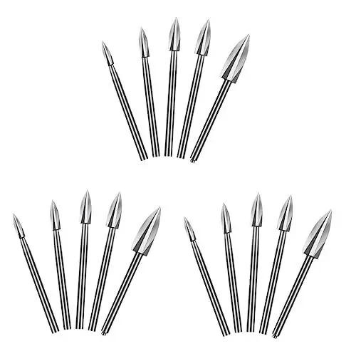 Produktbild: OSALADI 3 Sätze Stahlbohrer Für Holzschnitzerei-set Cnc-fräser Holzbearbeitungs-bits Einfach Zu Verwenden Kompatibel Mit Den Meisten Werkzeugen 5 Stück X 3