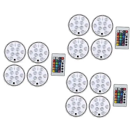Produktbild: OSALADI 3 Sätze Tauchlampe mit Fernbedienung led-light taucherlampe Tauchlampen mit Saugnäpfen wasserdichte Unterwasserbeleuchtung Unterwasser-LED-Leuchten dekorative Lampe für Aquarien