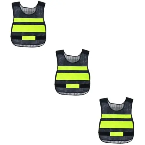 Produktbild: OSALADI 3 Stk Reflektierende Westen reflektorweste reflektoren weste sportliches Tanktop Trainingsjacken Tanktops laufweste Warnweste reflektierend Netz Keine Worte Arbeit