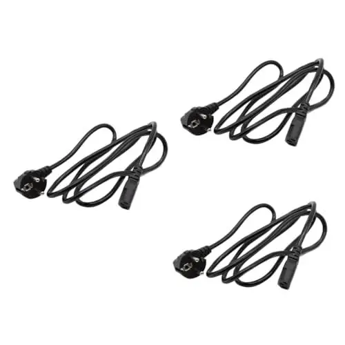 Produktbild: OSALADI 3 Stück 2 Reiskocherkabel Laptop-netzkabel Computermonitor Netzkabel Computer Laptops Tv Stromkabel Tv Netzkabel Computer-netzkabel Netzteilkabel Laptop-ladekabel Reis Kocher PVC