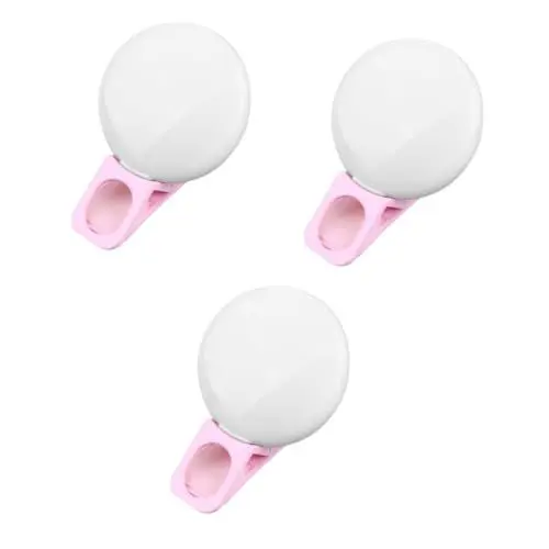 Produktbild: OSALADI 3 Stücke Selfie Licht Für Handy Füllen Licht Clip-auf Funktion USB Ergänzende Make-up Und Notfall