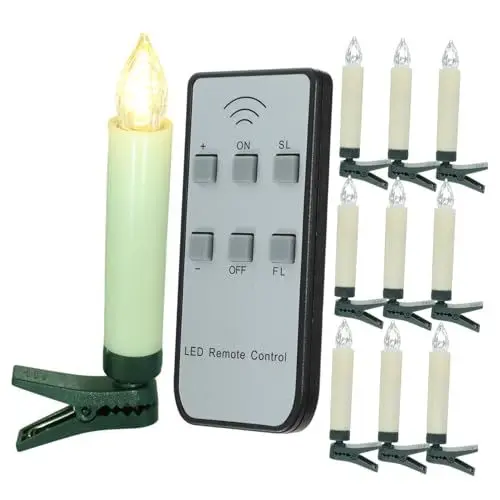 Produktbild: OSALADI 3st Weihnachtskerzenlichter Mit Baumclips Weihnachtsbaum Fernbedienung Geführte Weihnachtskerzen Christbaumkerze Zum Aufstecken Weihnachtsbaumkerzen Haushalt Elektronisches Produkt