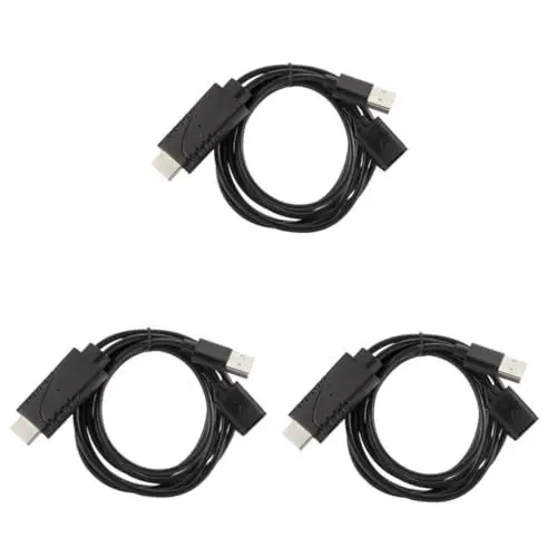 Produktbild: OSALADI 3stücke Usb Adapterkabel Für Ios Und Usb Female to Male Kabel Für Bildschirmübertragung Schwarz