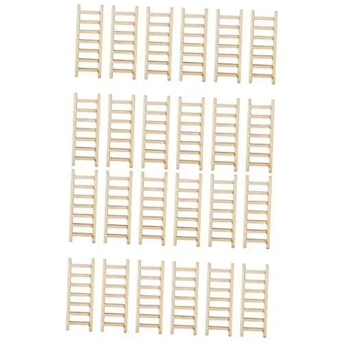 Produktbild: OSALADI 40 Stück Simulationsleiter Mini-Garten Mini-Garten-Trittleiter Miniaturen Zum Basteln Holz-Trittleiter Mini-Leiter Mini-Puppenhaus Sandtisch Landschaftsmodell