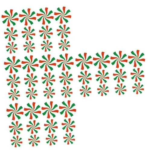 Produktbild: OSALADI 48 Stk Aufkleber Für Weihnachtssüßigkeiten Zuckerstangen-bodenaufkleber Weihnachtsbonbon Aufkleber Pfefferminz-fensteraufkleber Heimzubehör Empfindlich Pvc Dekorative Wand