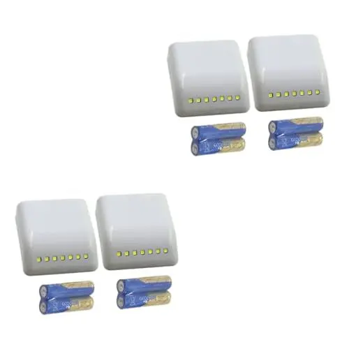 Produktbild: OSALADI 4 Stück LED-Licht LED-Schrankleuchten LED-Schrankbeleuchtung Nachtlichter ankleben Garderobenleuchte Intelligentes Induktionslicht Schublade Kabinett Licht Taschenlampe Sensorlicht