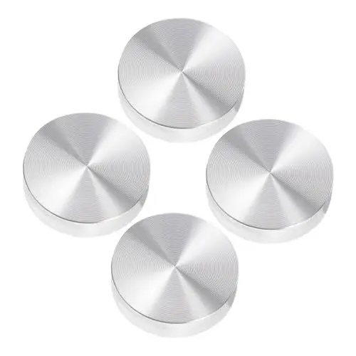 Produktbild: OSALADI Einfacher Und Praktischer Kreisscheibenadapter Aus Aluminiumlegierung Runde Metallscheibe Für Teetische Aus Glas 4er-Pack
